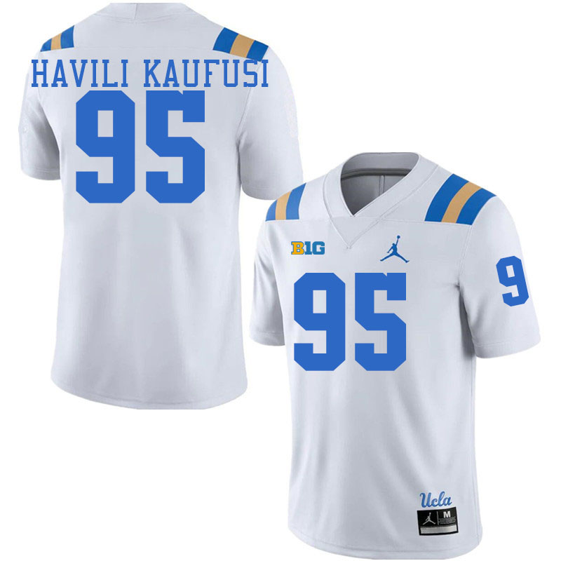 Men #95 Sitiveni Havili Kaufusi Big 10 Conference College Football Jerseys Stitched-White